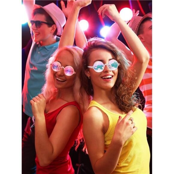 3 Pieces Festival Kaleidoscope Rave Glasses Goggles Kaleidoscope Diffraction - Picture 6 of 7